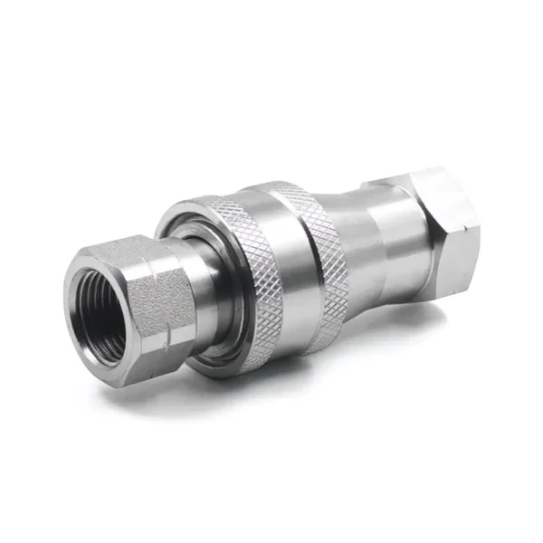 3/8" NPT Thread ISO 7241-1 Series A Hydraulic Quick Disconnect Coupling/Quick Coupler set with dust caps - Imagem 3