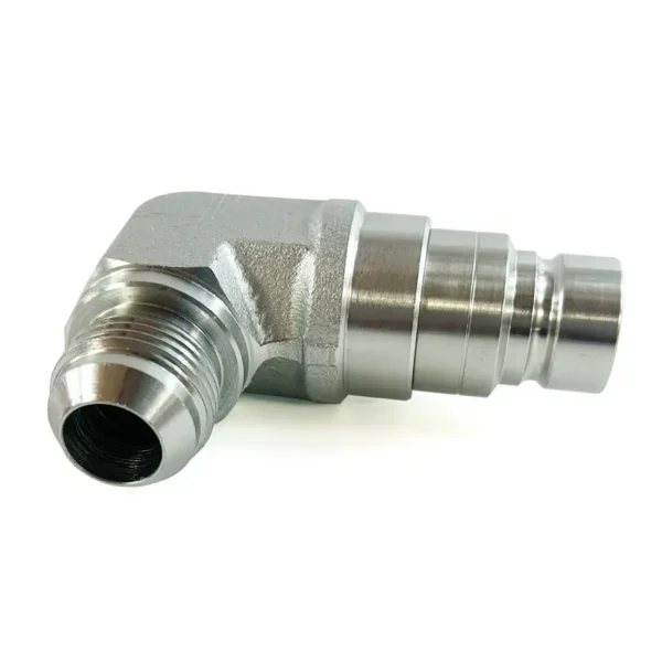 Replacement for Bobcat 7246795 Male Flat Face Coupler with 90 Degree 1-1/16 - 12 JIC port - Imagem 2