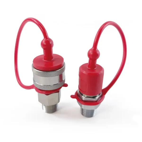 1/2" NPT Male Thread ISO 7241-1 Series A Quick Coupling set with dustcaps - Imagem 2