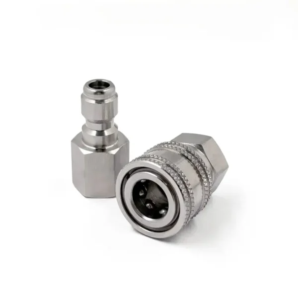 Stainless Steel Pressure Washer Coulper, 1/4 Inch Quick Connect Fittings, Pressure Washer Adapter Set with 1/4 Inch Female NPT - Imagem 3
