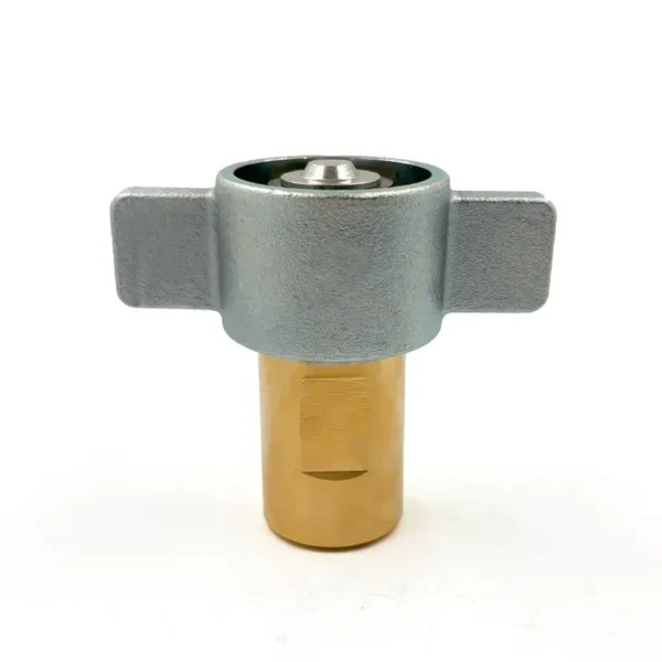 1″ Brass Wing Style Heavy Duty Hydraulic Screw Connect Coupling With Steel Nut, G 1″ Thread,Aluminum dust cap - Imagen 2