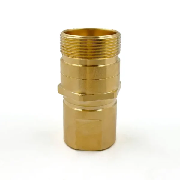 1″ Brass Wing Style Heavy Duty Hydraulic Screw Connect Coupling With Steel Nut, G 1″ Thread,Aluminum dust cap - Imagen 3